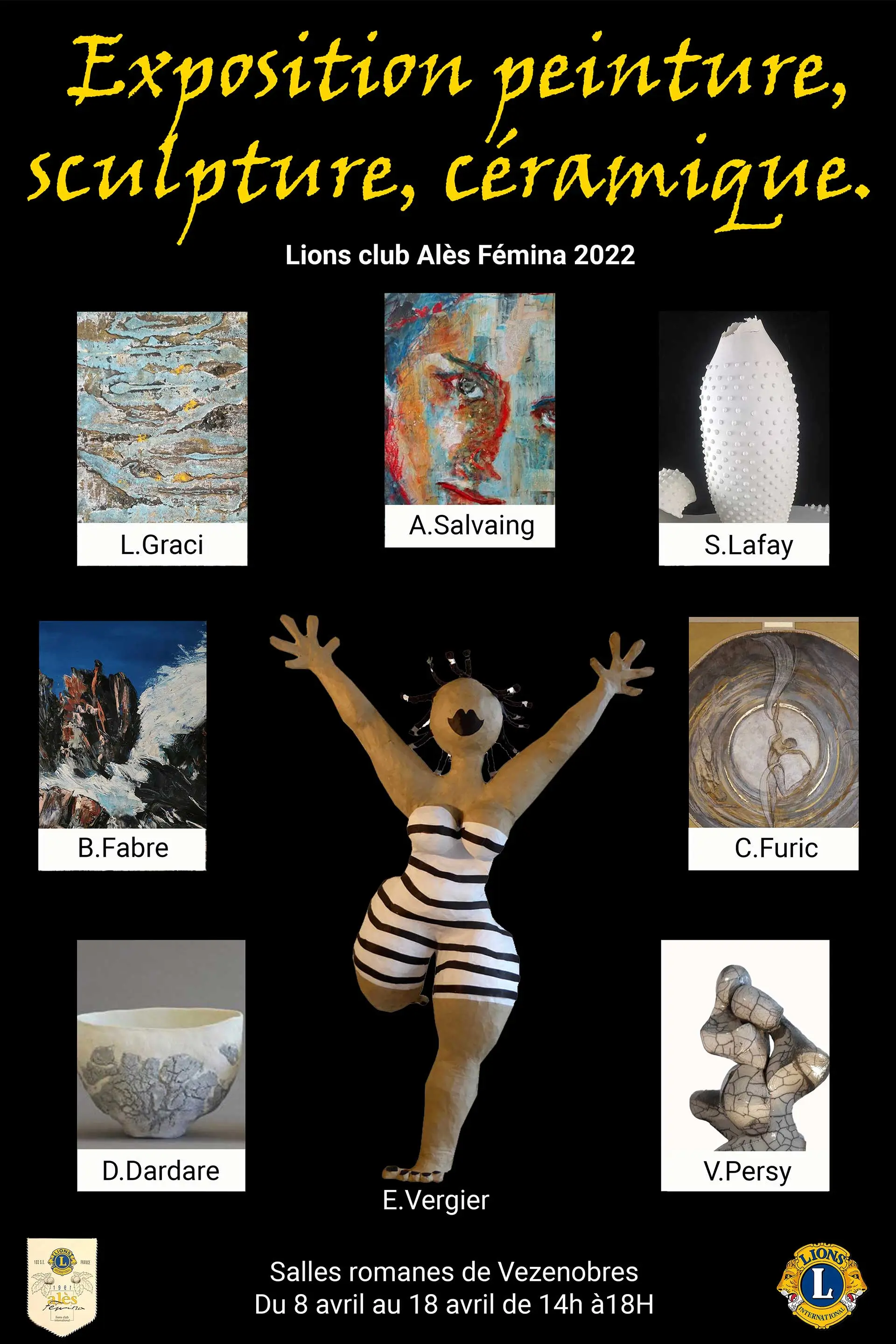 Affiche pour exposition peinture, sculpture, céramique